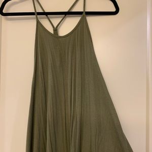 Olive Green Ribbed Tank